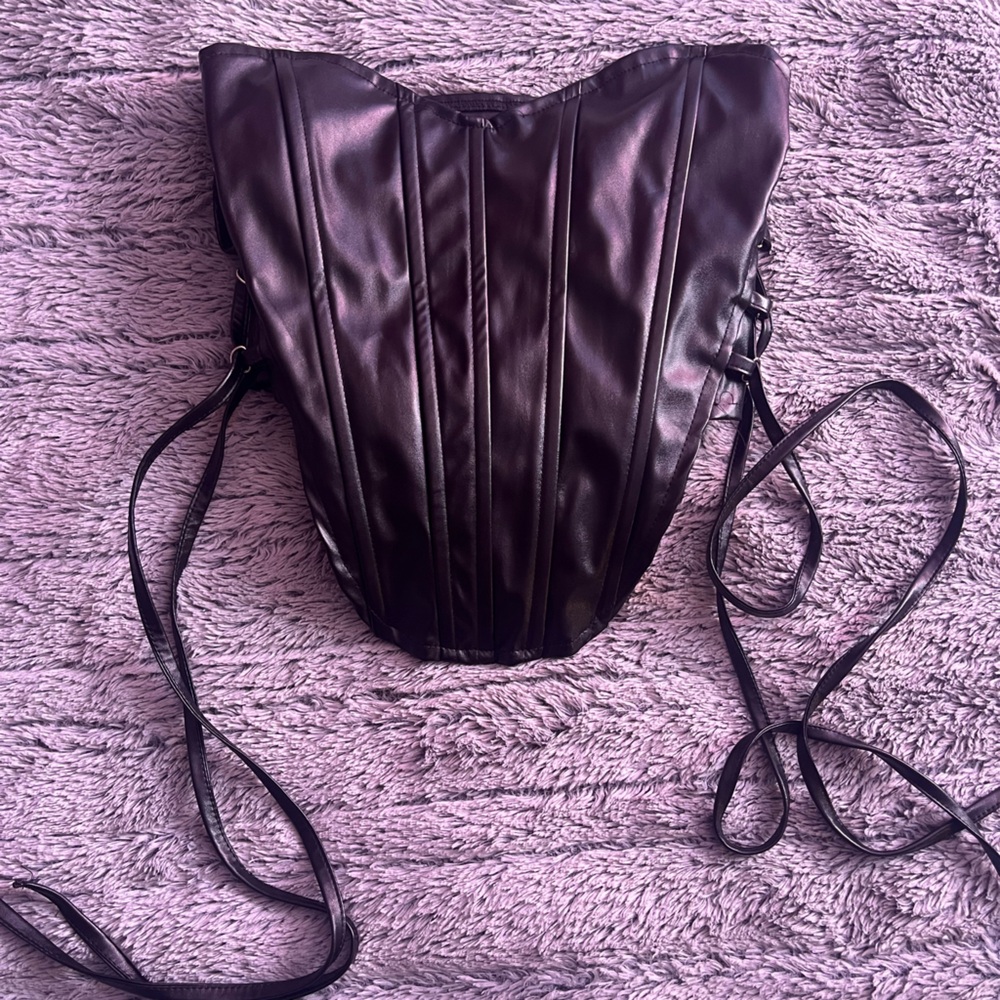 Black Leather Corset